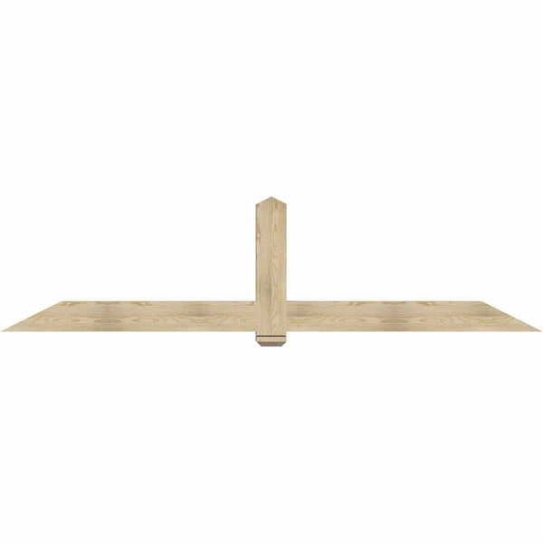 Ekena Millwork Eugene Rough Sawn Timber Gable Bracket, Douglas Fir, 108"W x 27"H x 6"D x 6"F, 6/12 Pitch GBW108X27X0606EUG00RDF - main